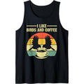 NWT ~ I Like Birds And Coffee Men's Black Sleeveless Tank Top ~ Size LARGE