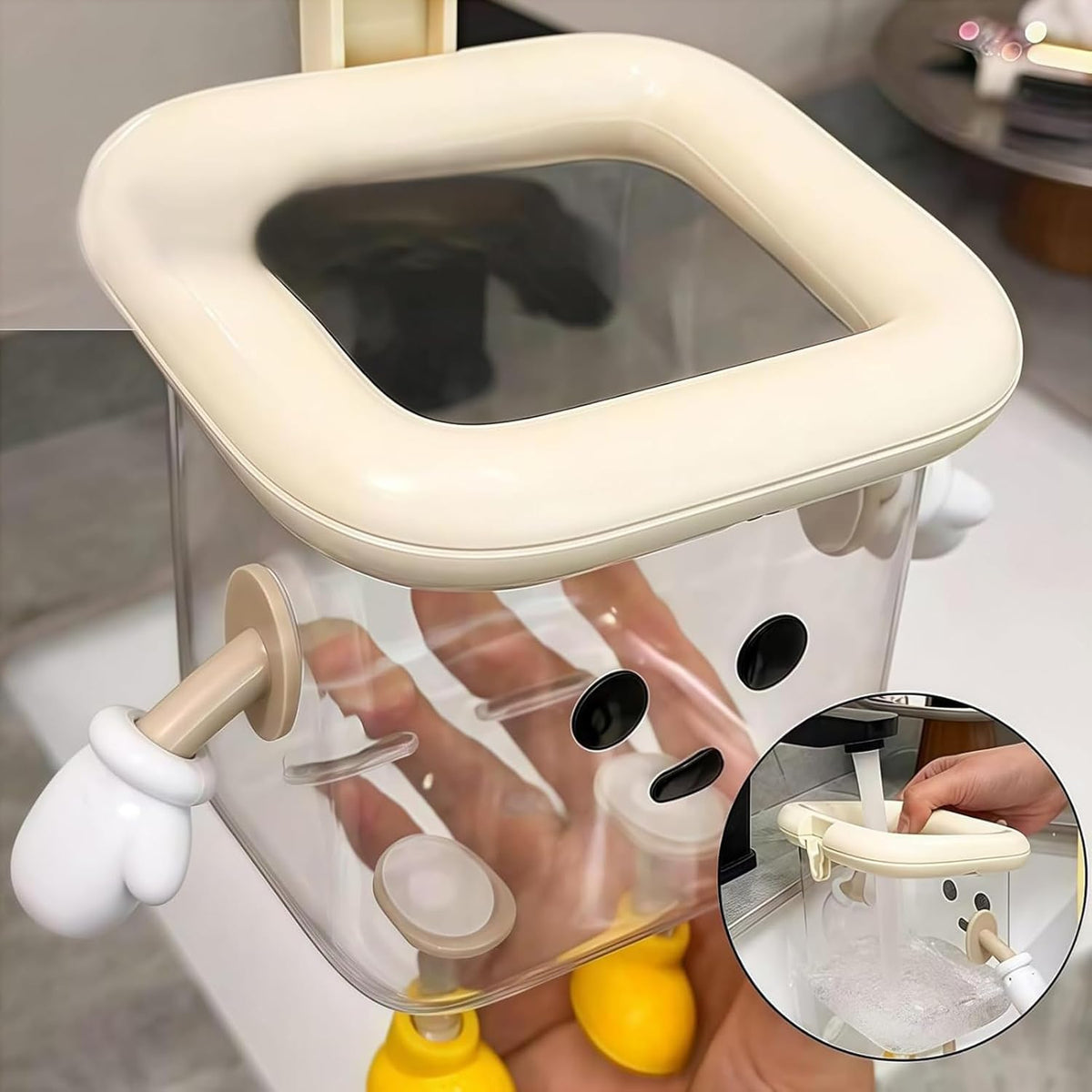NWT ~ Suction Cup Storage Robot Kids Bathroom Kitchen Sink Organizer