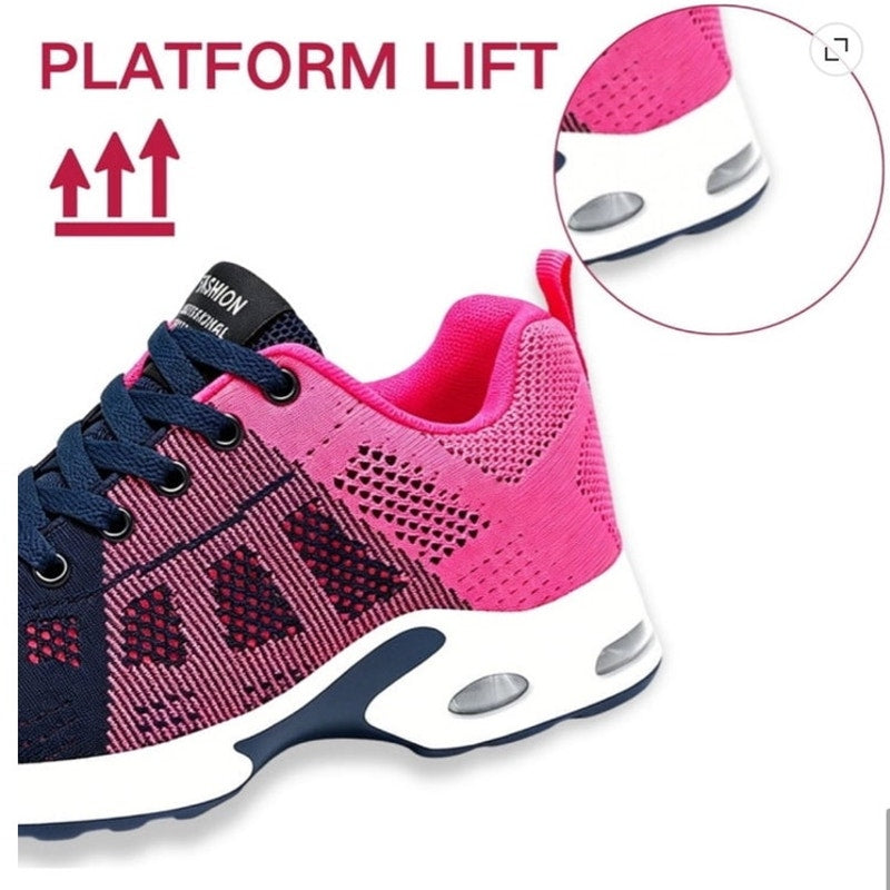 BRAND NEW ~ Women's Blue & Pink Lightweight Walking Shoes Mesh Sneakers ~ 8 1/2