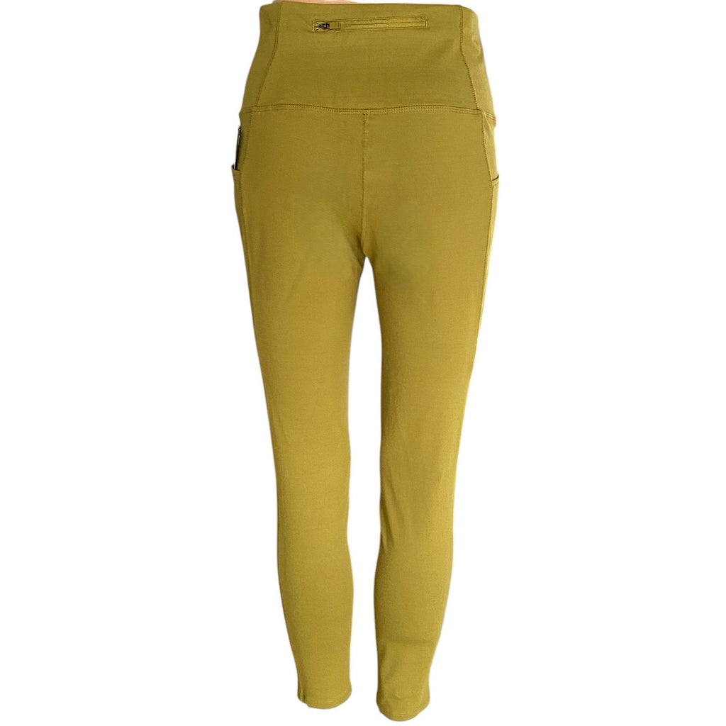 NWT ~ MTA Sport Gold Activewear Side Pockets 7/8 High Rise Leggings ~ MEDIUM