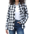 NWT ~ White & Black Soft Buffalo Check Button Up Long Sleeve Casual Shirt ~ 2XL