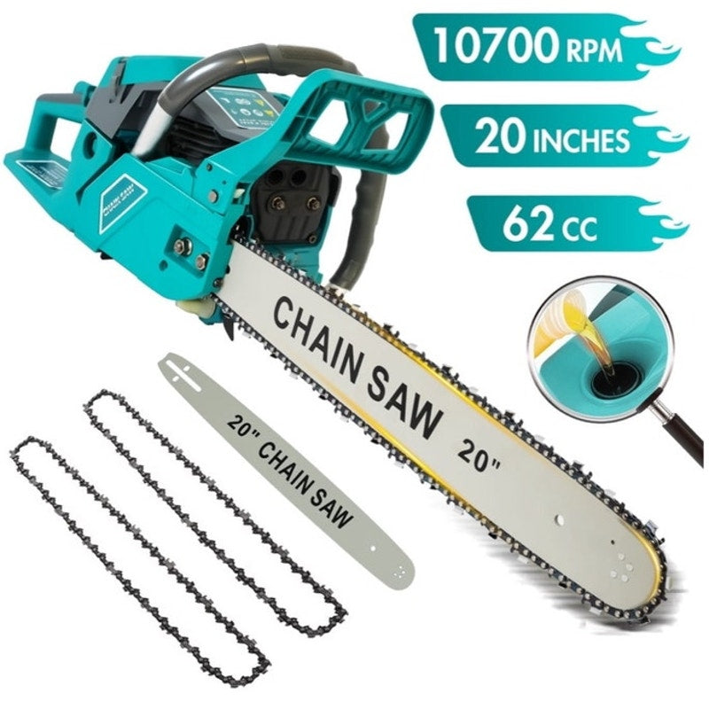 BRAND NEW ~ 20-inch Heavy Duty Powerful Gas Chainsaw 10700 RPM 2-Cycle 62CCC