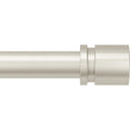 NWT ~ Brushed Nickel Adjustable Window Modern Farmhouse Curtain Rod ~ 16" - 28"