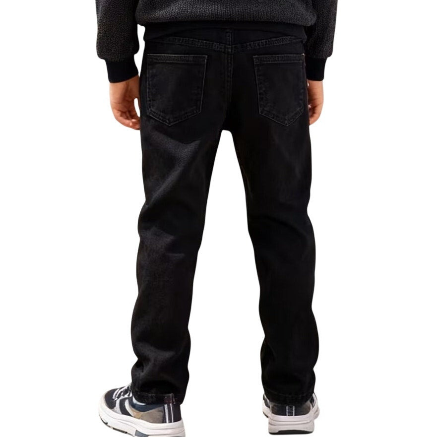 NWT ~ Boys Distressed Black Cotton Denim Jeans ~ Youth Size 10 Years