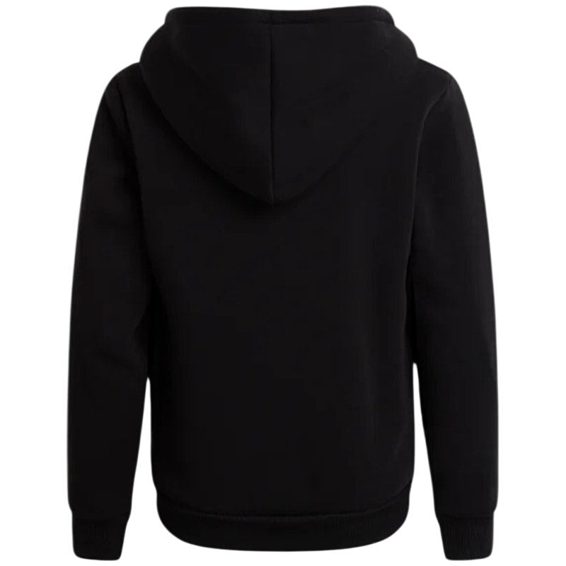 NWT Coney Island Girls Black Full Zip Hoodie Pink Sherpa Lining Sweatshirt ~ 5/6
