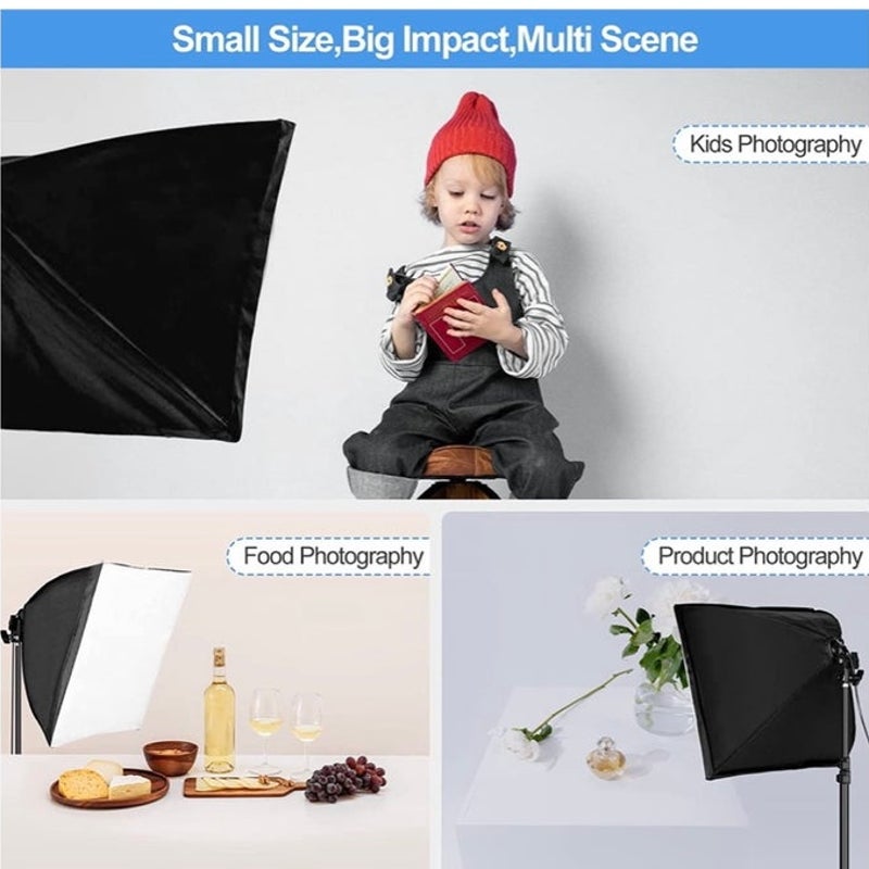 BRAND NEW ~ 16×16" Professional Softbox Lighting Kit Soft Box Studio LED Lights