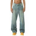 NWT ~ Men's Wide Leg Denim Blue Jeans Y2K Loose Fit 90s Streetwear Pants ~ 2X
