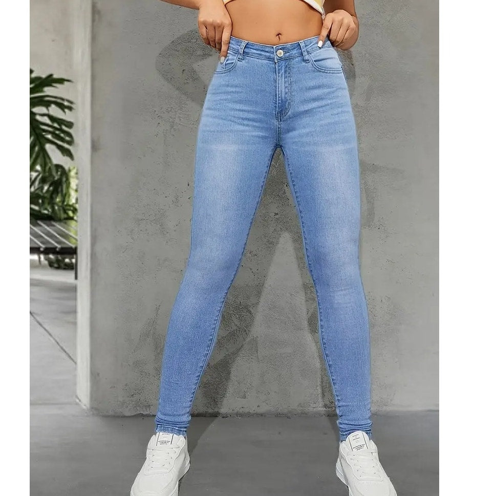 NWT ~ Light Blue Denim Blue Jeans Jegging ~ Women's Plus Size 2XL
