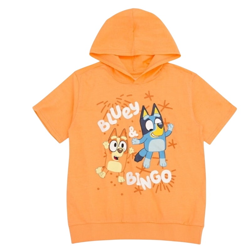 NWT ~ Bluey & Bingo Hooded T-Shirt & Fleece Jogger Pants Outfit Set ~ Toddler 4T