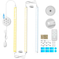 BRAND NEW ~ Set/3 Thin LED Motion Sensor Dimmable Remote Closet Light Bars