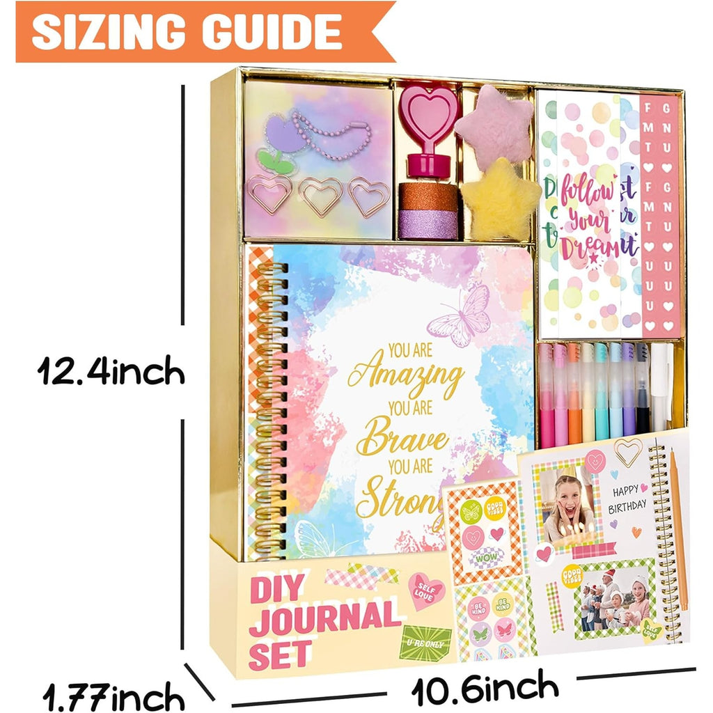 BRAND NEW ~ Large DIY Journal Stationary Scrapbook Kit ~ Teen Tween Girls 8-13