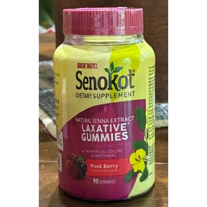 BRAND NEW ~ 90 Count Senokot Mixed Berry Dietary Supplement Laxative Gummies