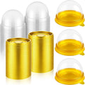 BRAND NEW ~ Set/100 Gold Mini Cupcake Ramekin Clear Dome Lunch Prep Containers