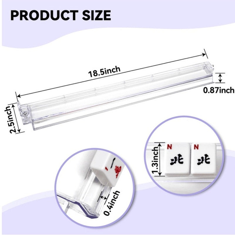BRAND NEW ~ Set/4 All-in-One Clear Acrylic Mahjong Rack and Pusher Combo