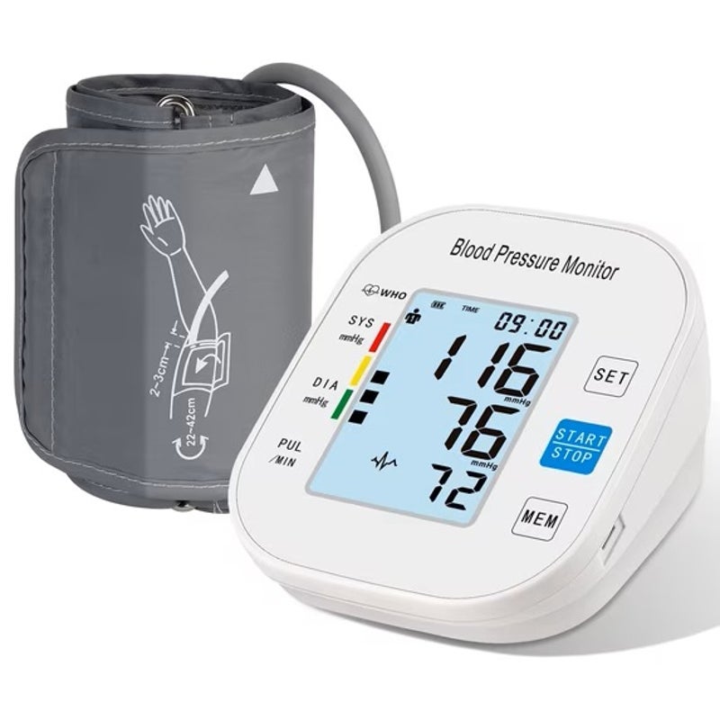 BRAND NEW ~ Upper Arm Blood Pressure Monitor & BP Cuff Backlight Display