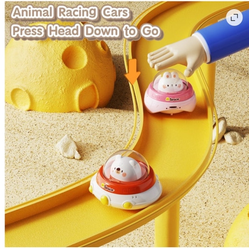 BRAND NEW ~ Set/4 Baby & Toddler Colorful UFO Battery Free Press Vehicle Toys