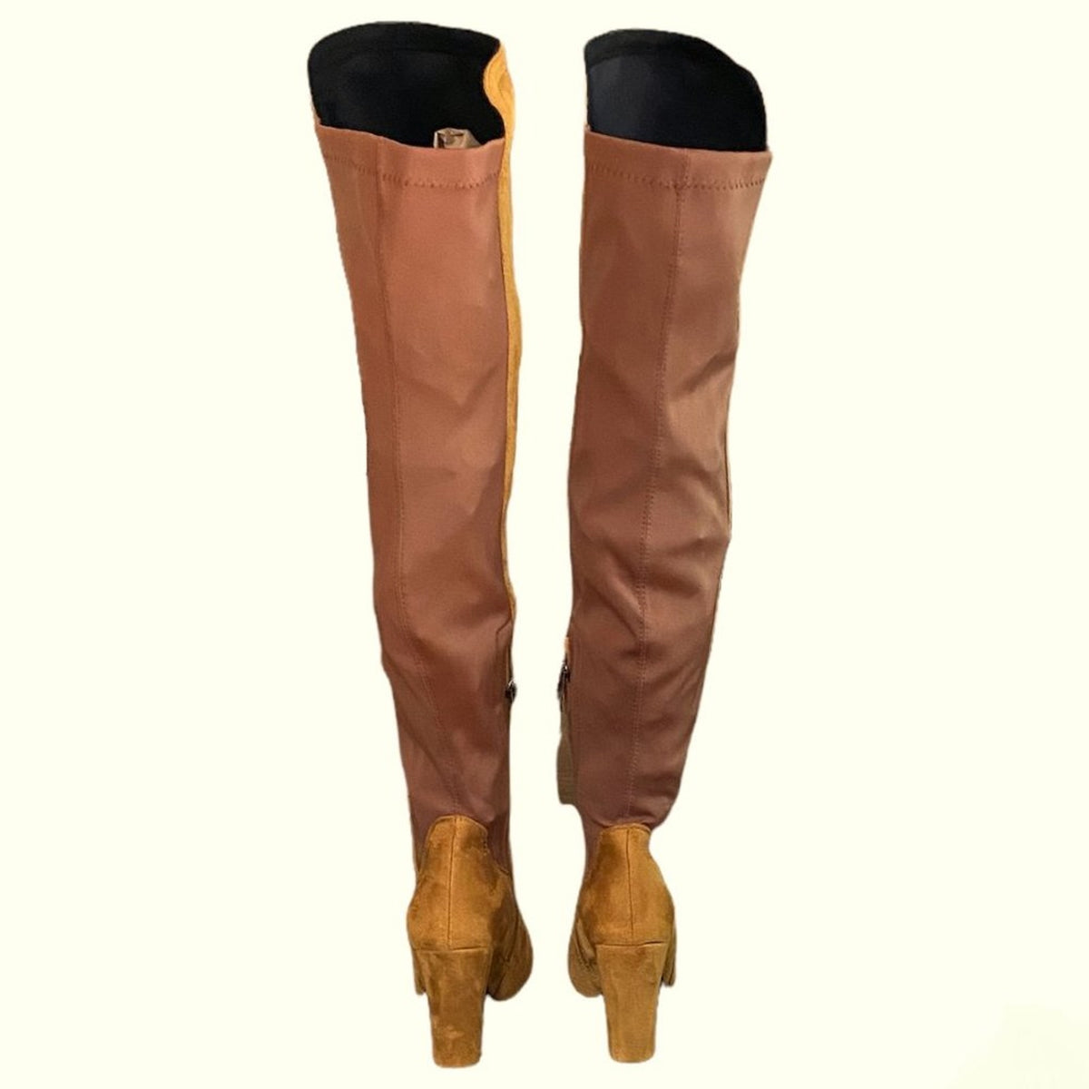 NWT ~ Rust Brown Suede Over-The-Knee Boots NWT Size 35 ( 5 ) Stretchy Back