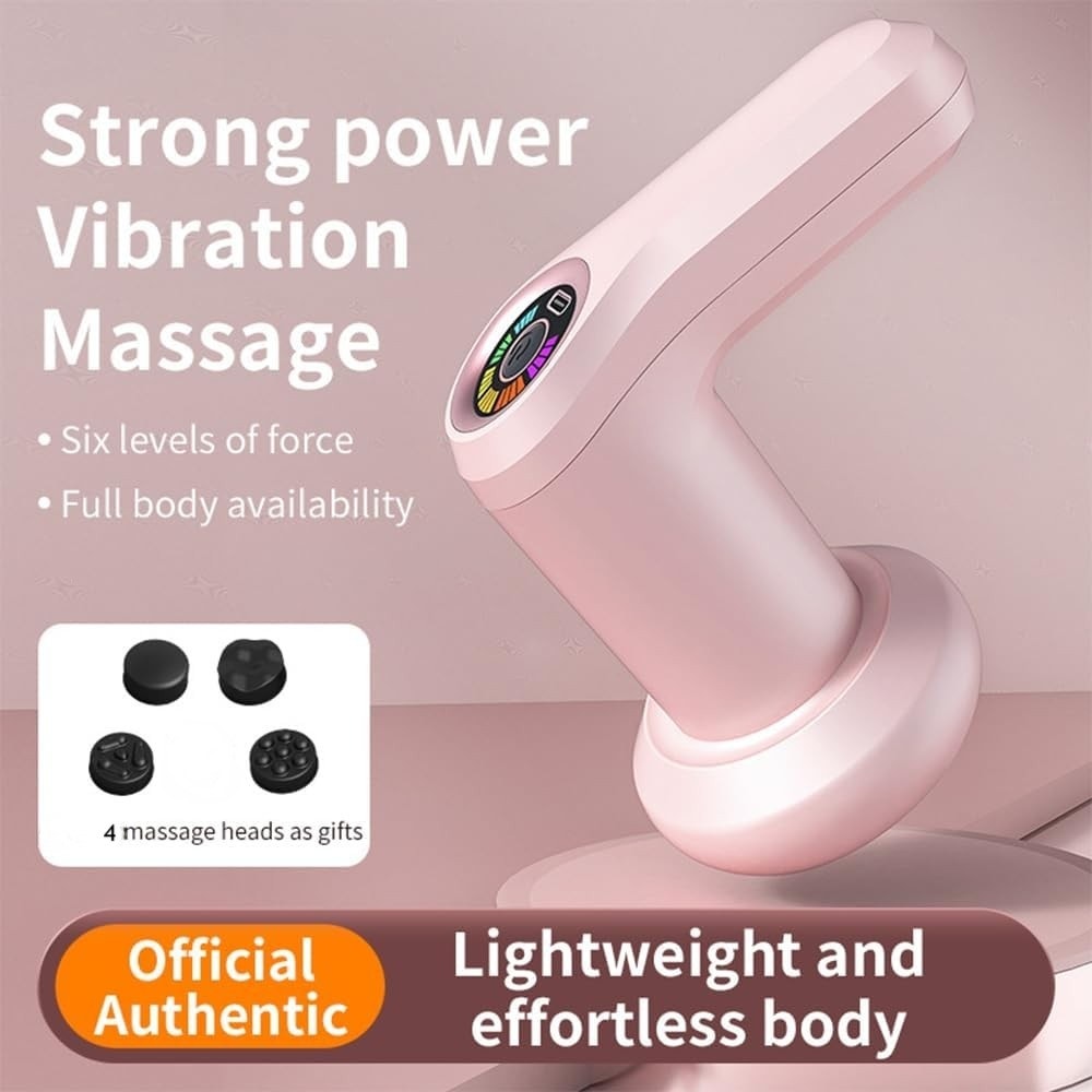 NWT ~ Pink Body Sculpting Machine Handheld Massager & 4 Massage Heads