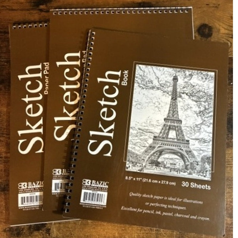 BRAND NEW ~ Set of 3 Large Spiral Bound Acid Free Sketch Books Drawing Pads