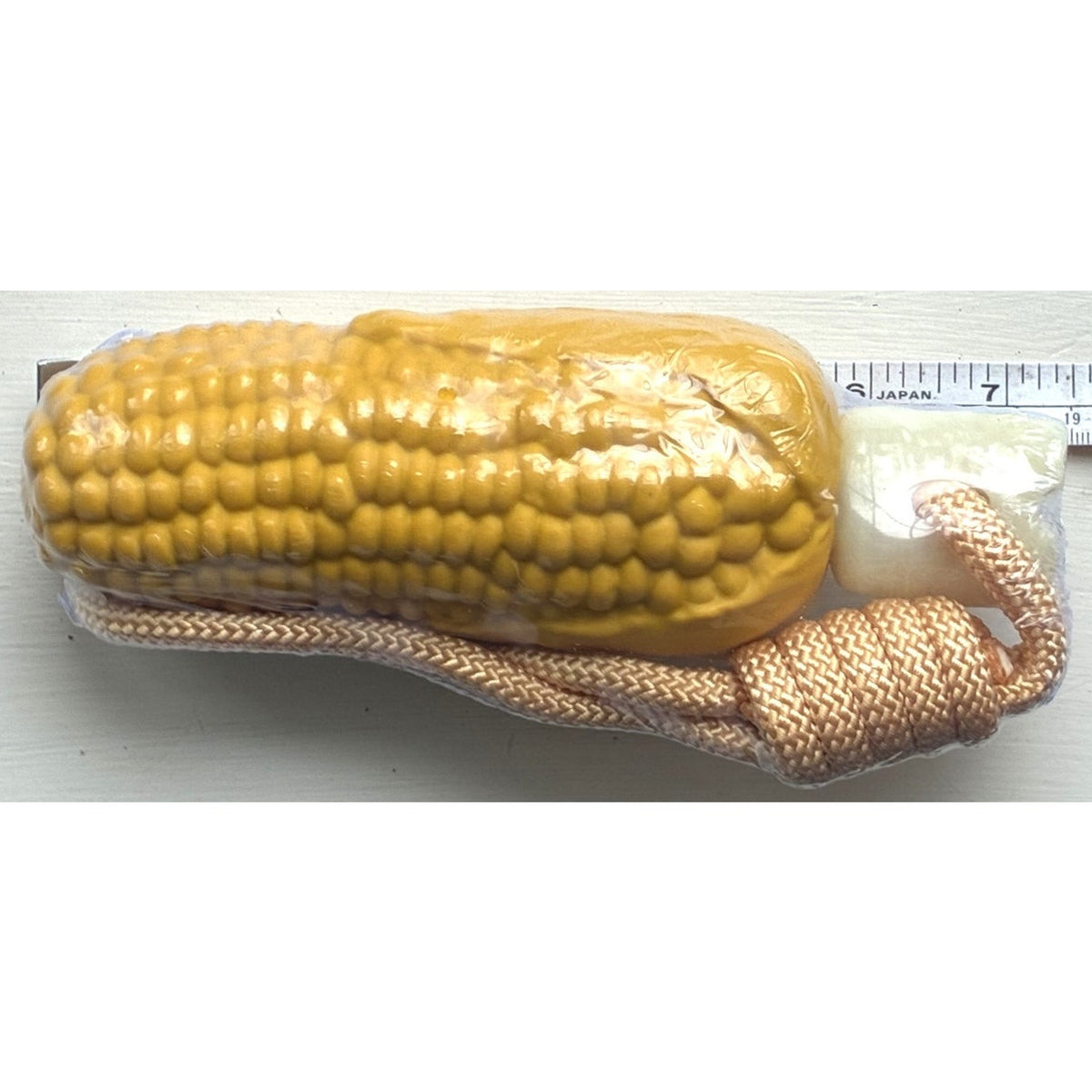 BRAND NEW ~ Corn on the Cob Dog Heavy 'Rubber' Chew Toy & Rope Pull Handle