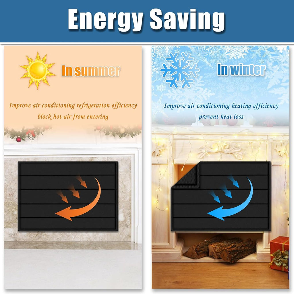 BRAND NEW ~ Magnetic Fireplace Blanket Heat Loss Draft Stopper ~ 39" x 28"