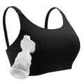 NWT ~ Momcozy Black Maternity Hands-Free Pumping Nursing Bra ~ Women's Size XL