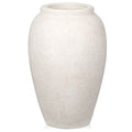 BRAND NEW ~ 10" Handmade Matte White Terracotta Rustic Stoneware Ceramic Vase