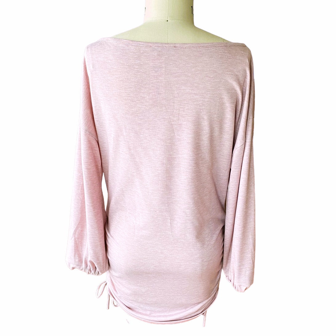 NWT Blush Pink Pullover Tunic Dress Ruched Sides by Papermoon  ~ Women's MEDIUM