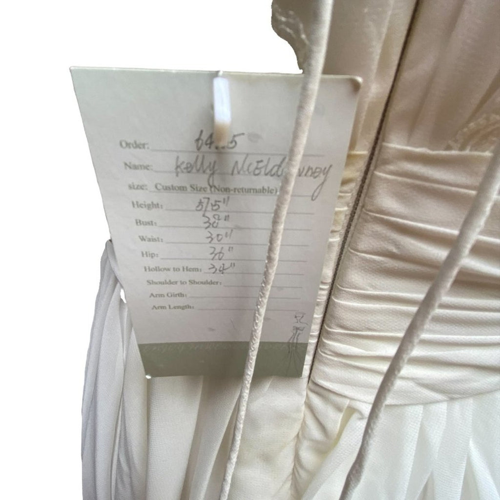 Beautiful BRAND NEW Ladies WEDDING DRESS ~ Short ~ 3/4 Sleeves ~ Lace ~ NWT