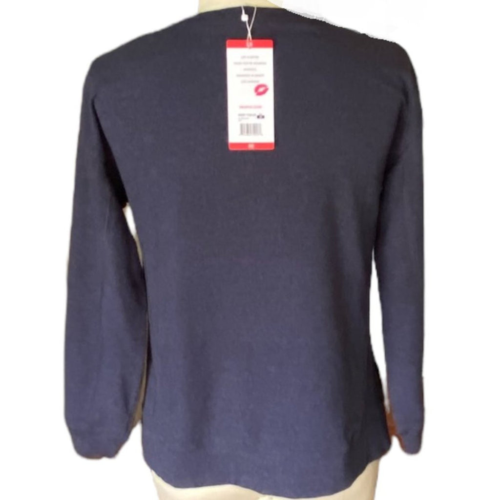 NWT ~ WILDFOX Ladies "SOCIAL" Sweatshirt ~ Navy Blue ~ Size XS ~ BRAND NEW!