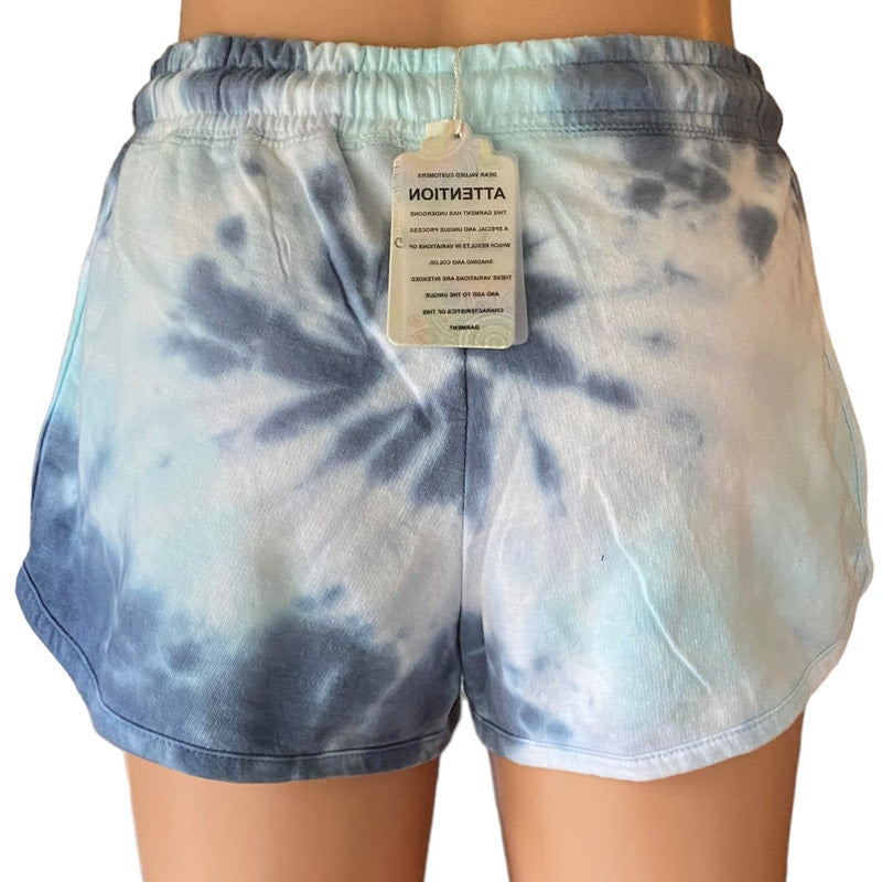 NWT DISNEY Gifts Orlando Florida Blue Tie Dye Shorts DREAMSICLE ~ LARGE