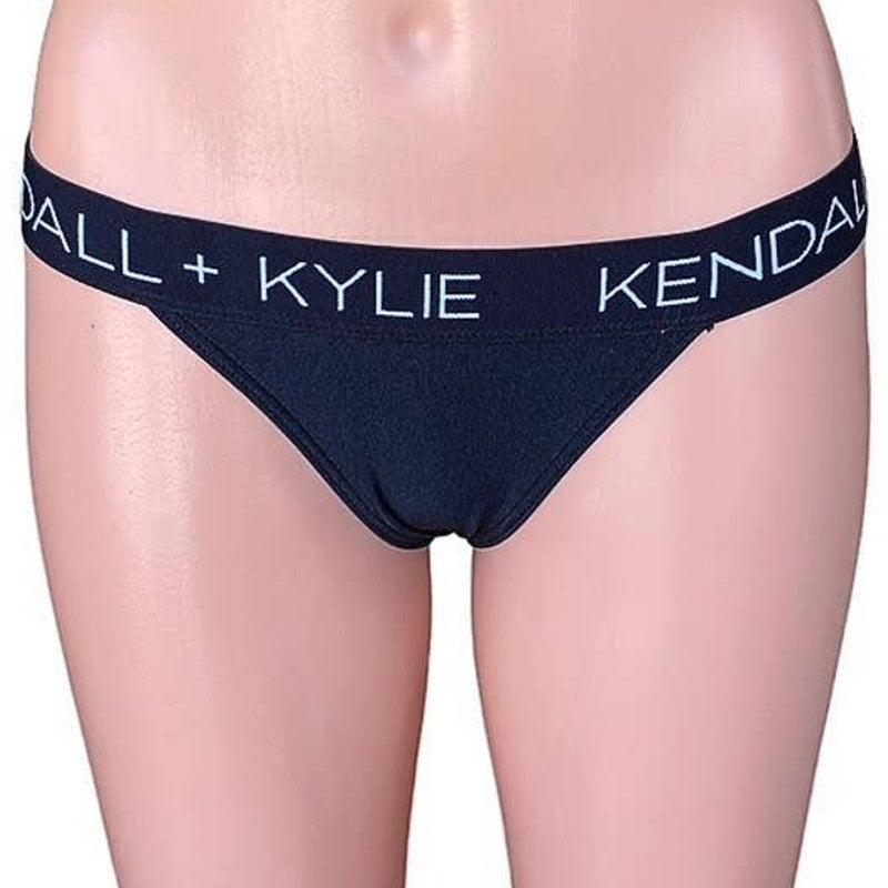 NWT ~ KENDALL + KYLIE Black Bikini Bottom Swimsuit ~ Women's Size SMALL