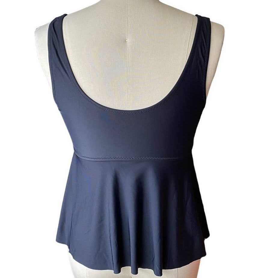 NWT ~ BEACHSISSI Black Floral Tankini Bikini Swimsuit ~ Womens Size MEDIUM