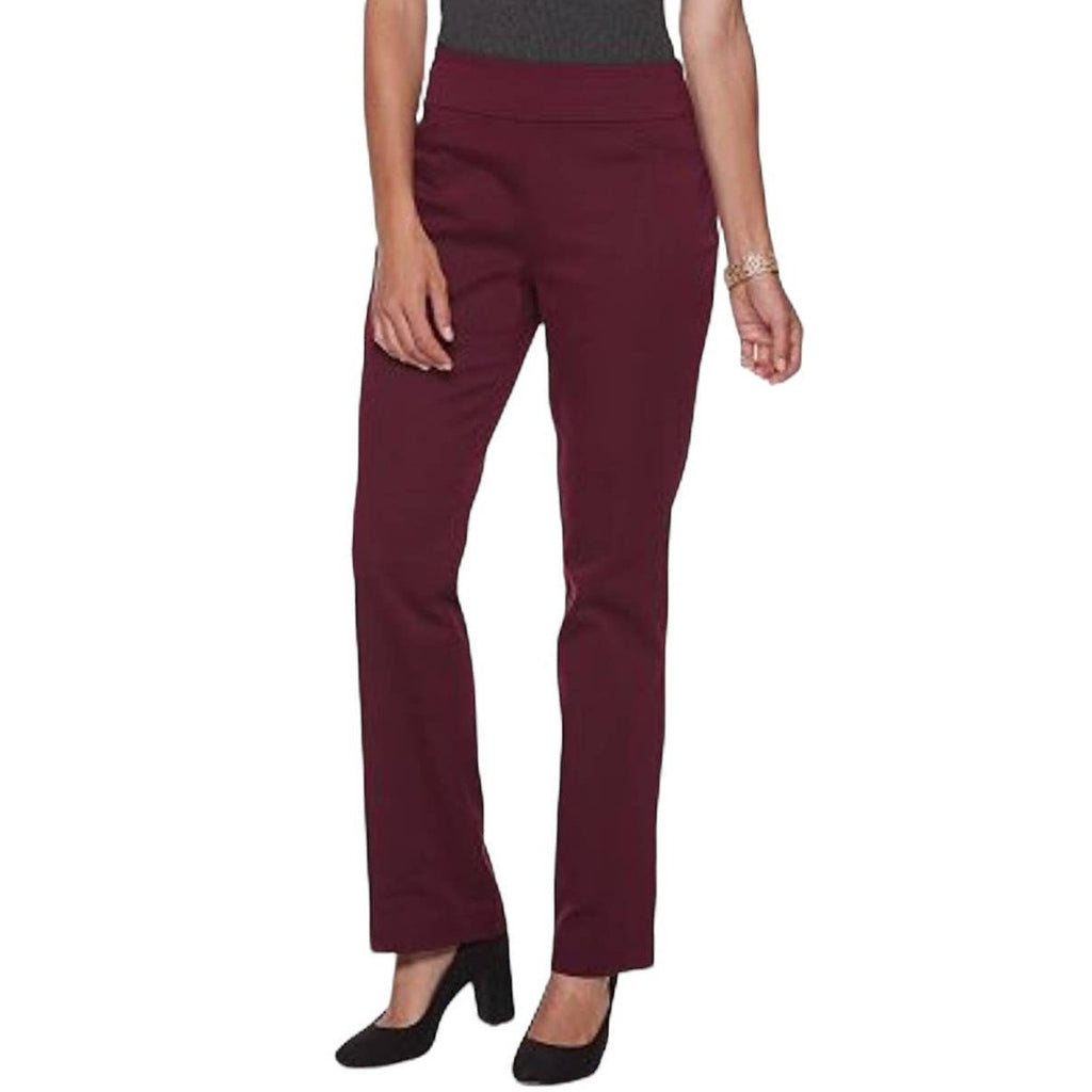 NWT ~ CROFT & BARROW Berry Straight Leg Mid Rise Easy Knit Pants ~ Women's LARGE