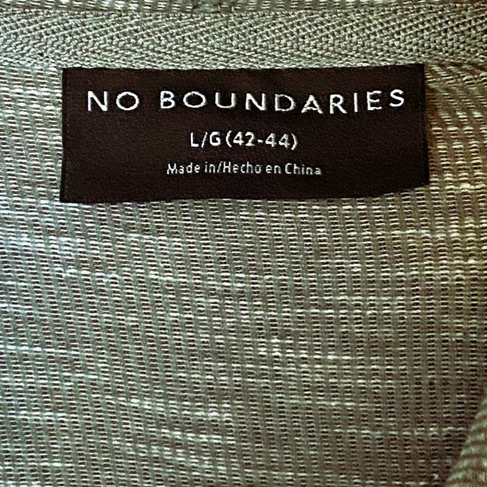 NWT ~ NOBO Men's NO BOUNDARIES Green Thermal Long Sleeve T-Shirt Hoodie ~ LARGE