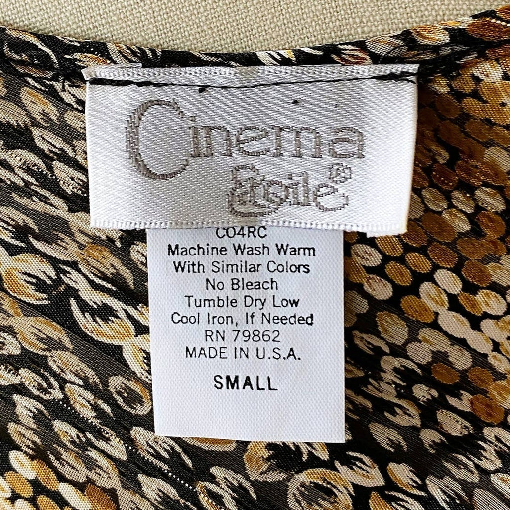 NWT ~ Vintage CINEMA EXOILE Metallic Cami Blouse Top Gold Threaded ~Womens SMALL