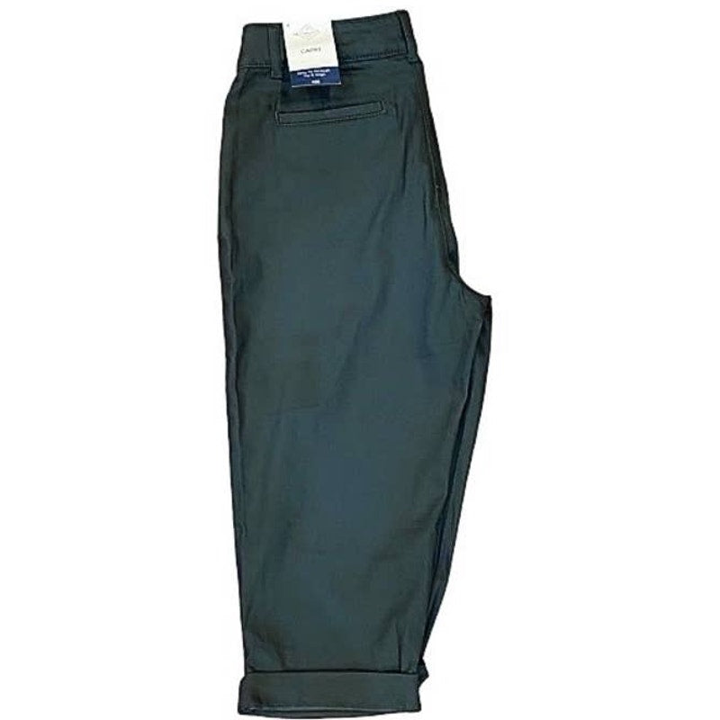 NWT ~ ST JOHNS BAY Mid Rise Oregano Green Casual Capri Pants ~ Women's Size 6
