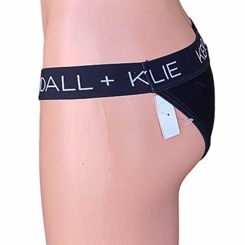 NWT ~ KENDALL + KYLIE Black Bikini Bottom Swimsuit ~ Women's Size SMALL