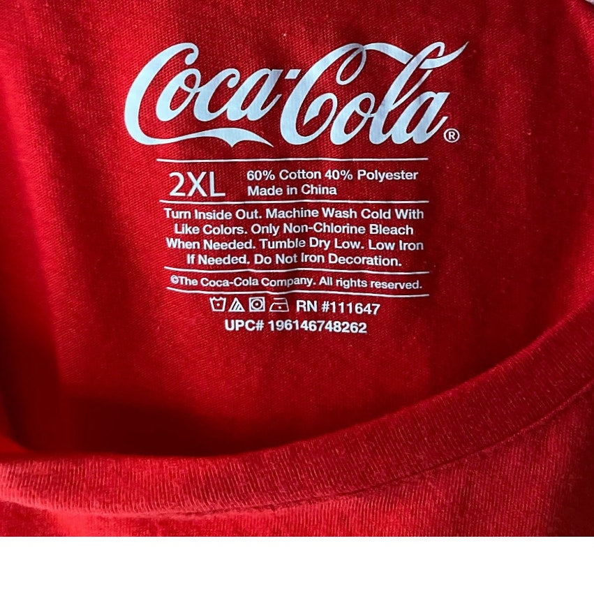 NWT COCA COLA Red Logo Short Sleeve Summer T Shirt Top ~ Women's Size 2XL (19)
