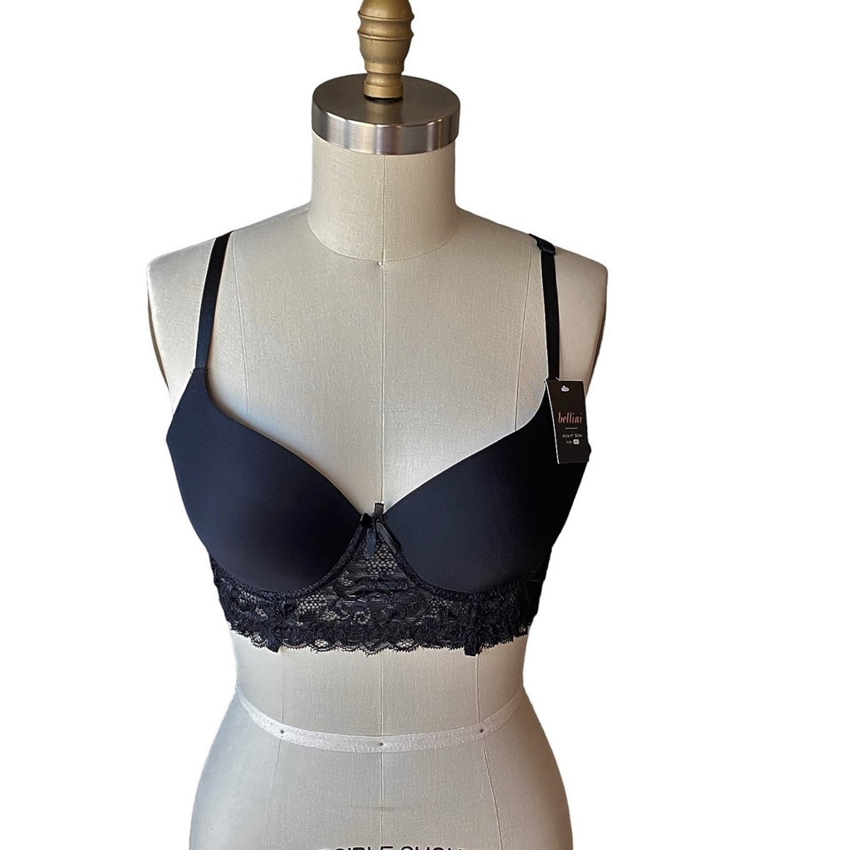 NWT 2 BELLINI Lace Underwire Black & Red Bras ~ Womens Bra Size 40C