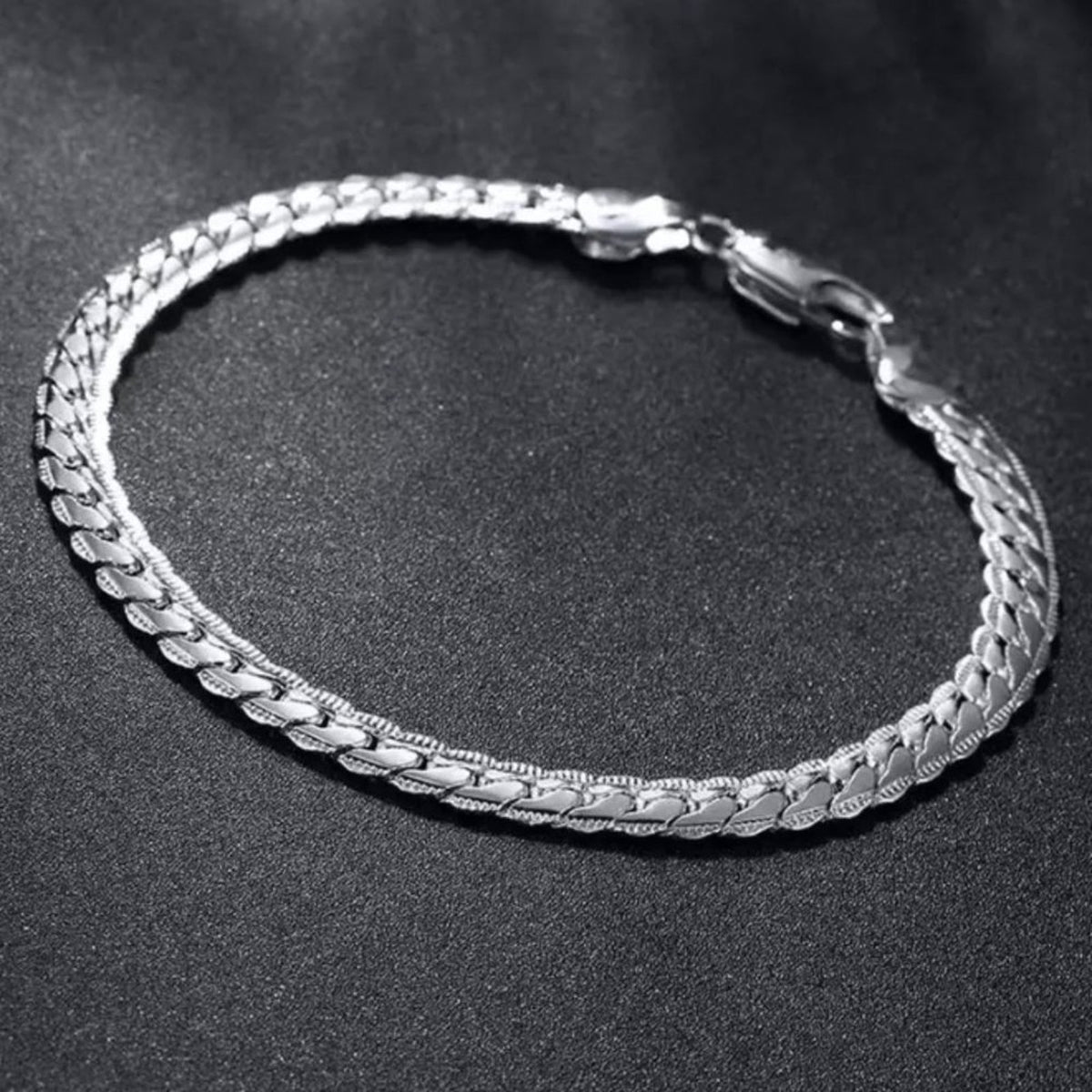 BRAND NEW ~ Sterling Silver .925 Thick Chain BRACELET ~ 7.87 Inches Long ~ NWOT