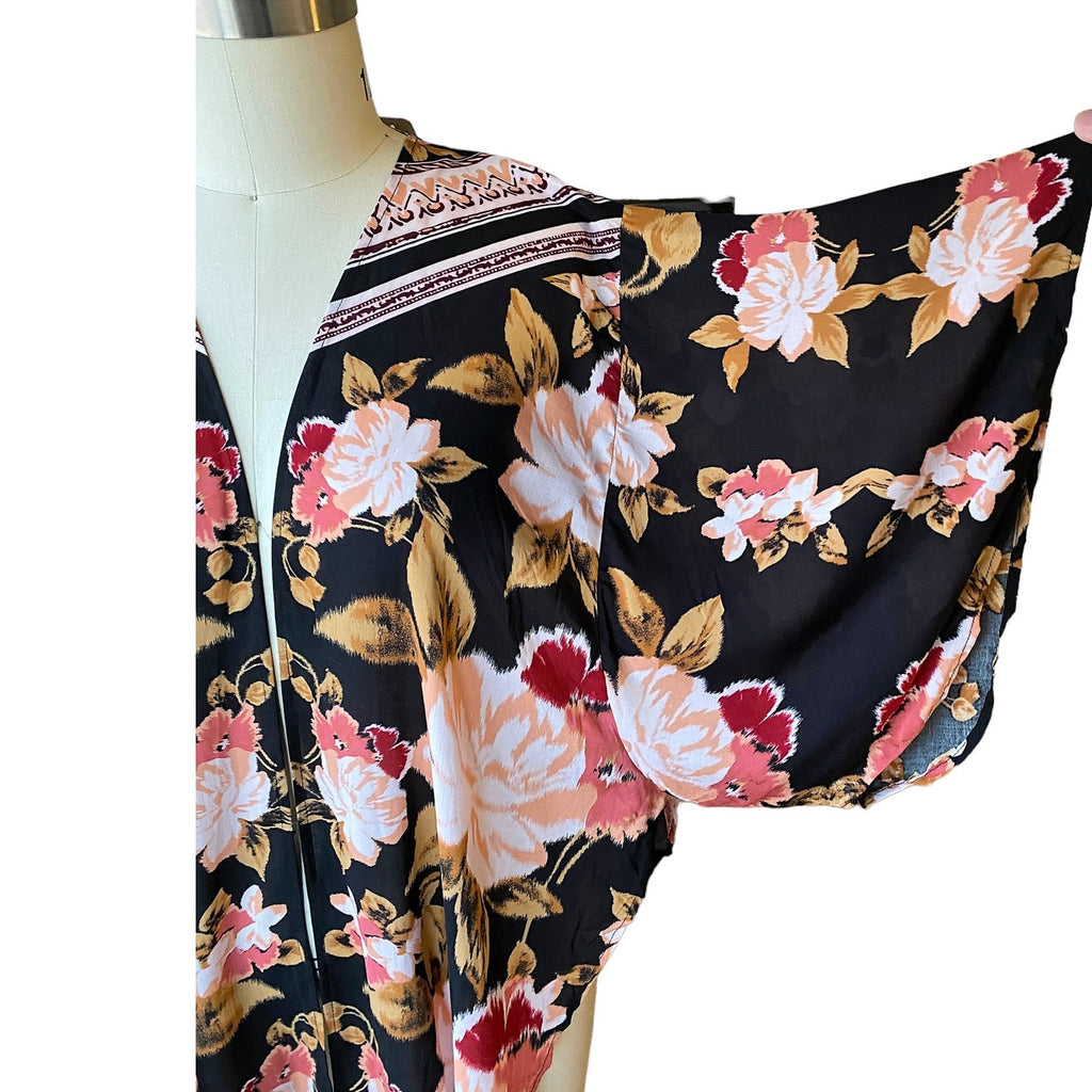 NWT Floral Kimono Wrap Blouse by Maurices ~ Women's Top Size "One Size"