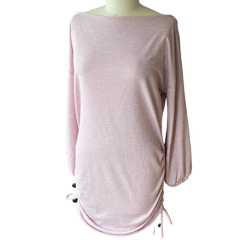 NWT Blush Pink Pullover Tunic Dress Ruched Sides by Papermoon  ~ Women's MEDIUM