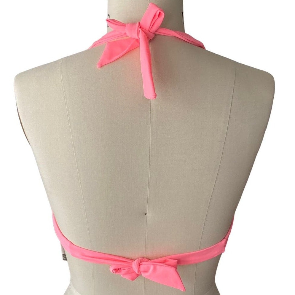 NWT ~ Mystic Coral Push Up Embroidered & Beaded Bikini Top Swimsuit ~ Size 8/10