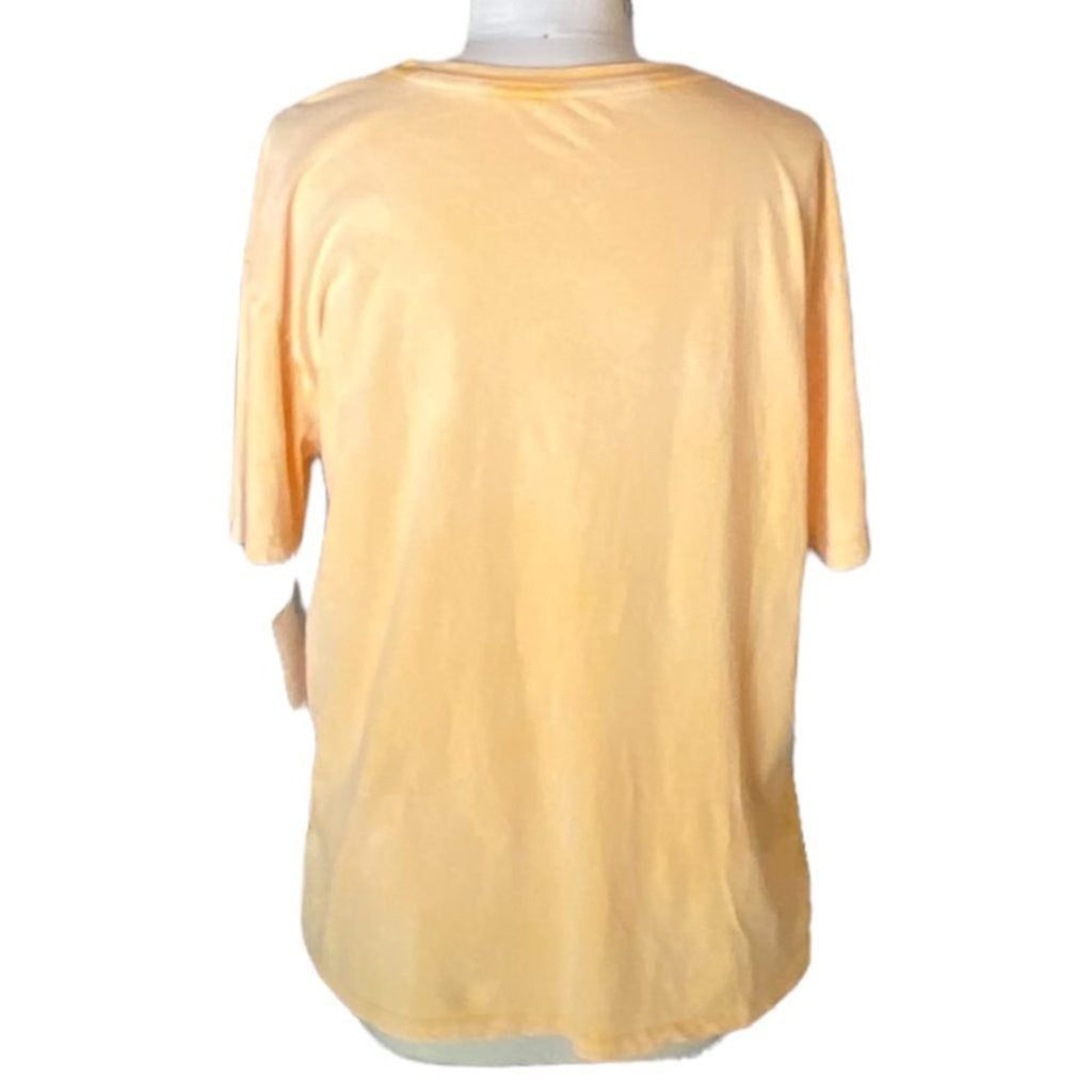 NWT ~ Yellow Cotton Floral "Perfectly Imperfect" Summer Flowers T-Shirt ~ SMALL
