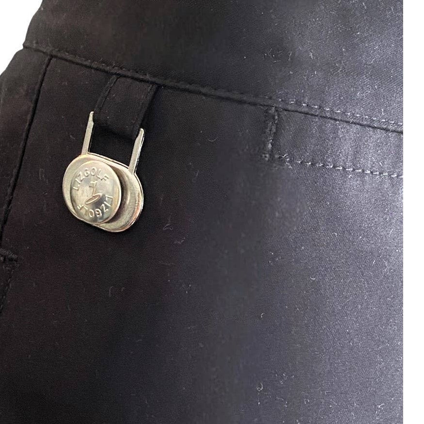 NWT ~ LIZ GOLF Coolmax Black Golfing Ball Marker Claiborne Shorts ~ Women's 12