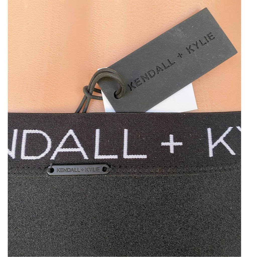 NWT ~ KENDALL + KYLIE Black Bikini Bottom Swimsuit ~ Women's Size SMALL