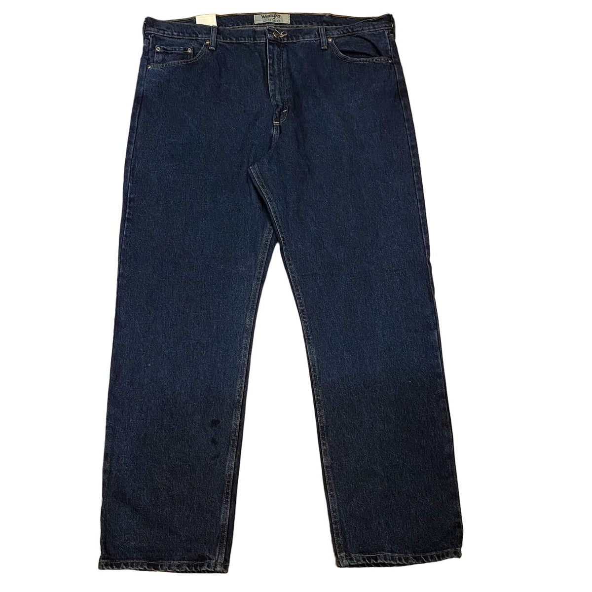 NWT ~ Men's WRANGLER Denim Dark Stonewash Straight Blue Jeans ~ 42 x 32