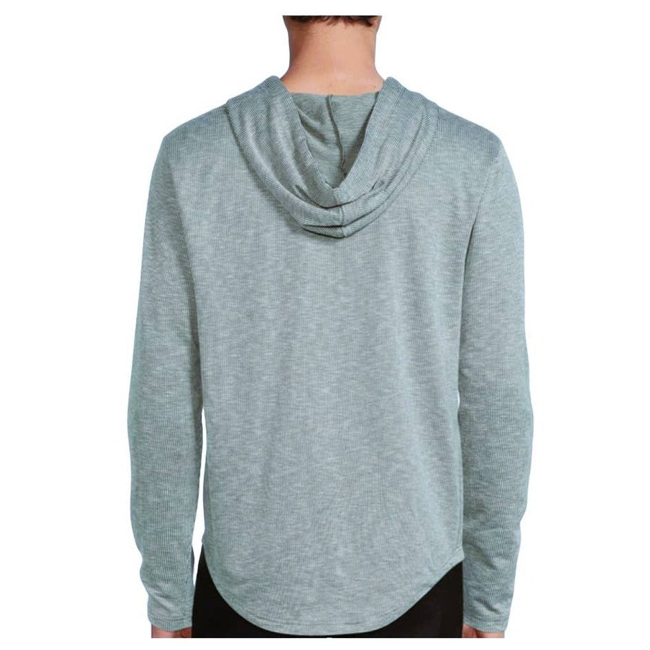 NWT ~ NOBO Men's NO BOUNDARIES Green Thermal Long Sleeve T-Shirt Hoodie ~ LARGE