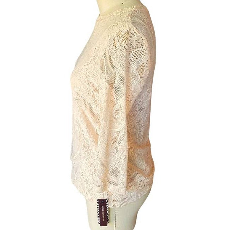 NWT ~ DANA BUCHMAN 2 Piece Lace Top & Cami Set ~ Women's Camisole Size MEDIUM